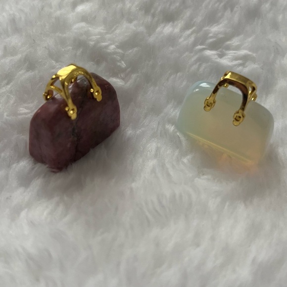 Stone purse pendant charm - Picture 3 of 5